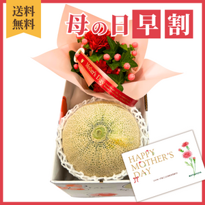 〈母の日ギフト〉■早期申込価格■
【タンゴ】グリーンメロンと花のギフト