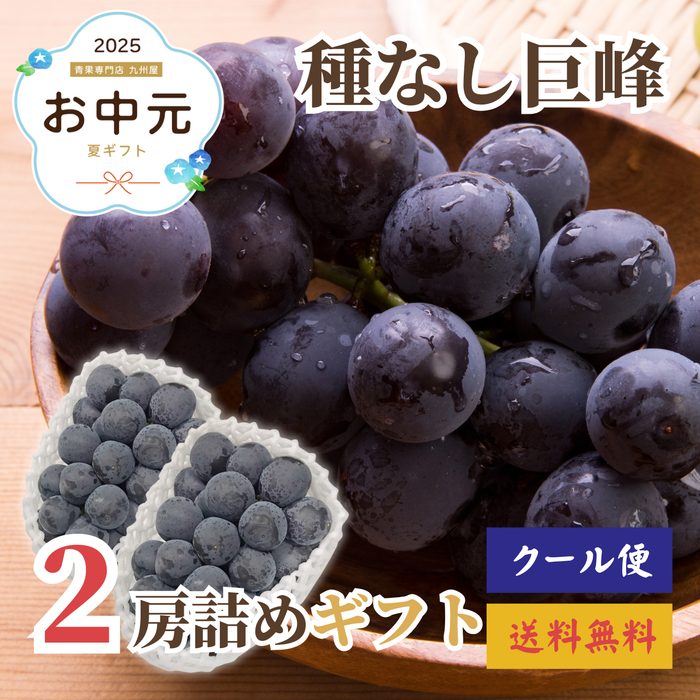 種なし巨峰
2房詰め
長野県産他〈お中元〉