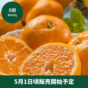 ◆5月1日頃販売開始予定◆
愛知県産 
蒲郡ハウスみかん
2Sサイズ 
8個（約450g）