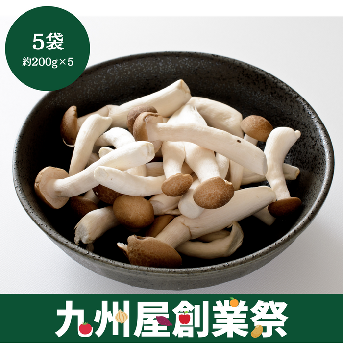 ＜九州屋創業祭＞長野県産他　カットぶなしめじ　5袋（約200g×5）