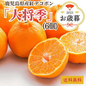 〈お歳暮〉鹿児島県産 紅デコポン「大将季」のギフト（6個）