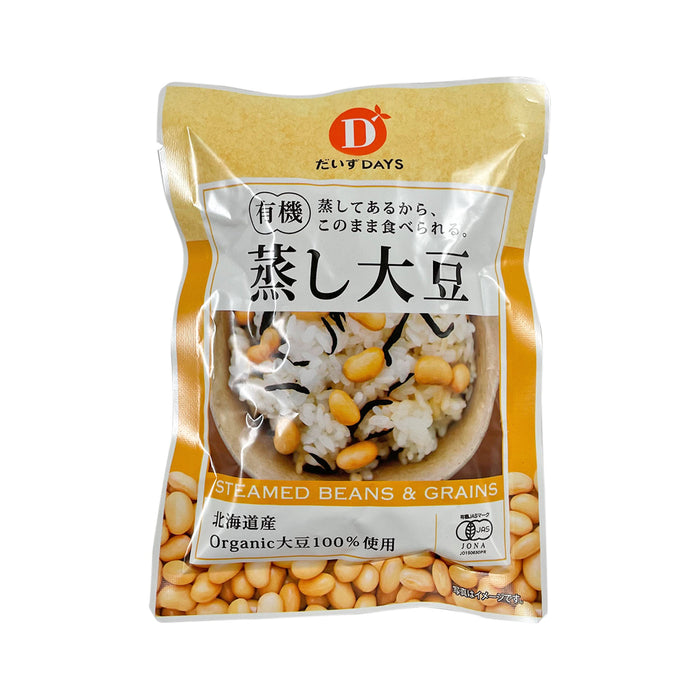 1袋(約100g)　北海道産他　九州屋plus+　有機蒸し大豆　–